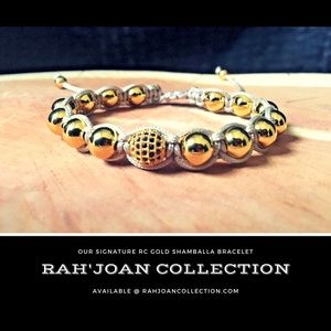 Adjustable 18kt Gold Shamballa Macrame Bracelet